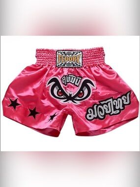 Pink Satin Muay Thai Training Shorts